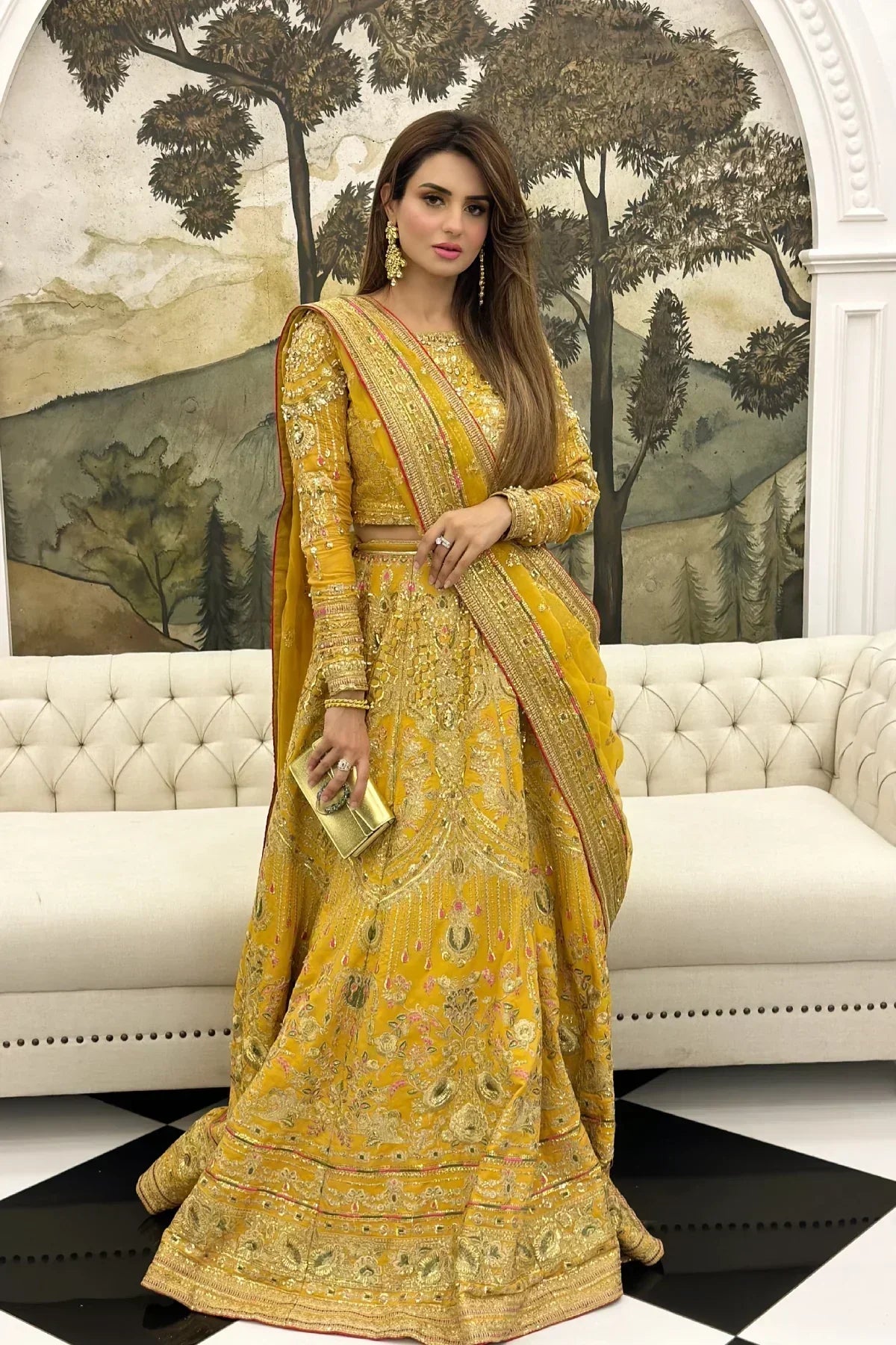 Erum Khan | Jahan Wedding 23 | Basanti by Erum Khan - Designer Dress  - Type : Wedding Dress - Available at Libayah - 100% Original 