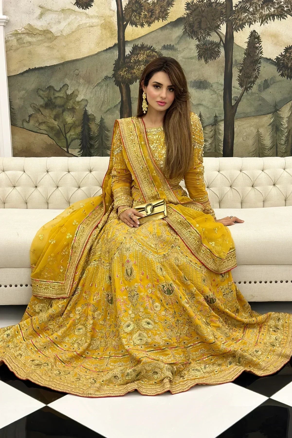 Erum Khan | Jahan Wedding 23 | Basanti by Erum Khan - Designer Dress  - Type : Wedding Dress - Available at Libayah - 100% Original 