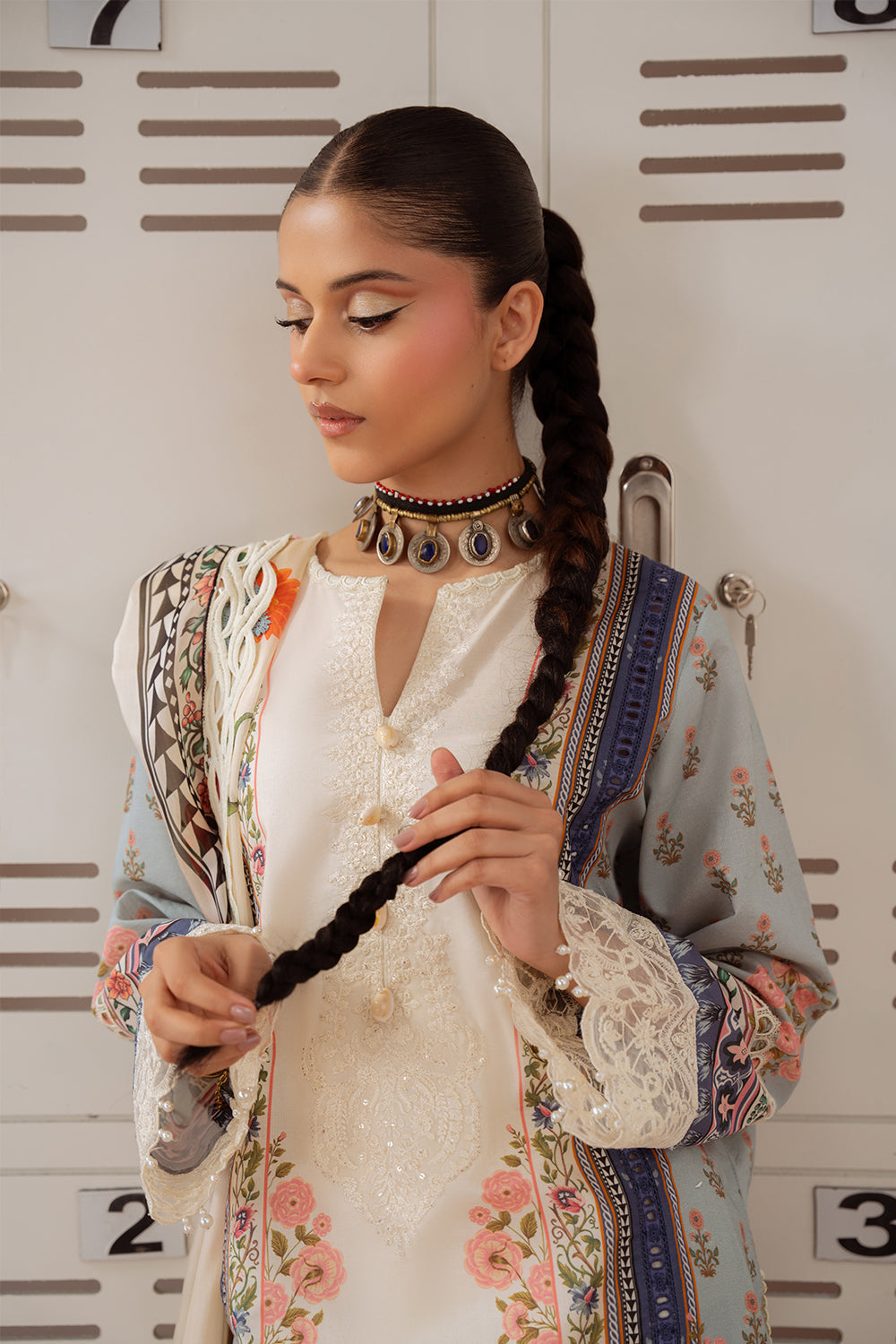 Saira Rizwan | Laanem Summer Lawn 25 | ZUMRA-B-SRL25-07 by Saira Rizwan - Designer Dress - Type: Ladies Clothes - Available at Libayah - 100% Original