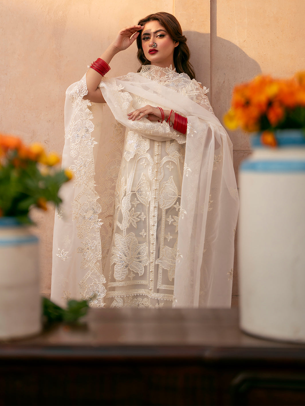 Binilyas | Dilbaro Embroidered Festive Lawn 24 | 402-B by Bin Ilyas - Designer Dress - Type: Ladies Clothes - Available at Libayah - 100% Original