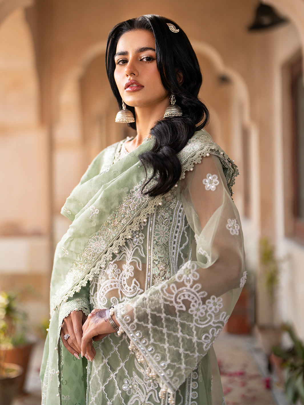 Binilyas | Dilbaro Embroidered Festive Lawn 24 | 403-A by Bin Ilyas - Designer Dress - Type: Ladies Clothes - Available at Libayah - 100% Original
