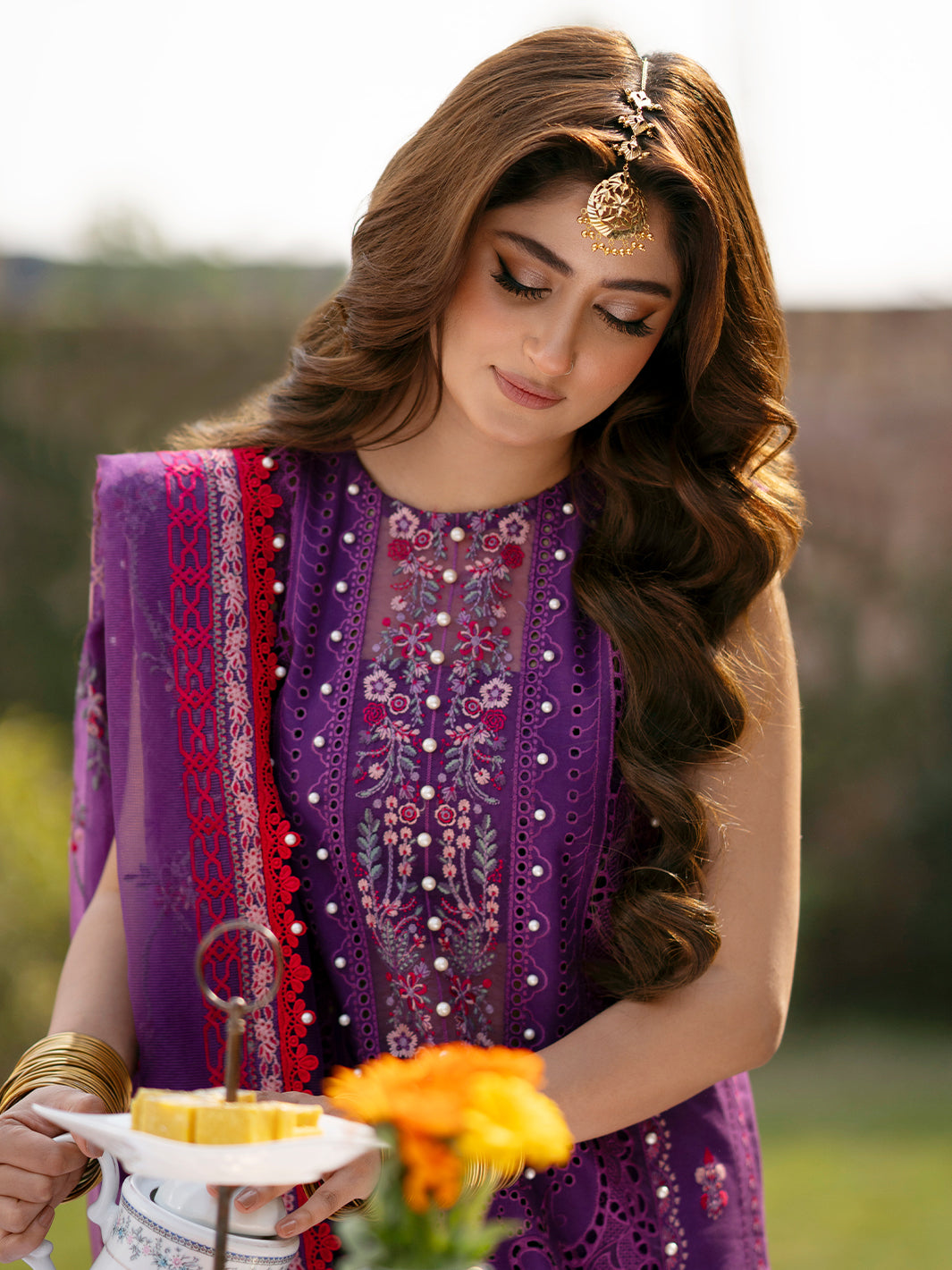 Binilyas | Dilbaro Embroidered Festive Lawn 24 | 404-A by Bin Ilyas - Designer Dress - Type: Ladies Clothes - Available at Libayah - 100% Original