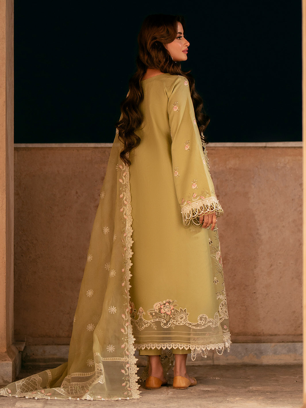 Binilyas | Dilbaro Embroidered Festive Lawn 24 | 405-A by Bin Ilyas - Designer Dress - Type: Ladies Clothes - Available at Libayah - 100% Original