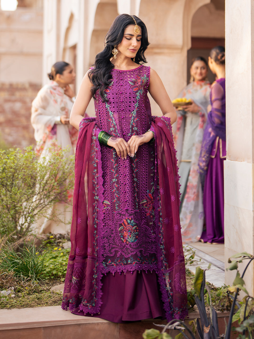 Binilyas | Dilbaro Embroidered Festive Lawn 24 | 405-B by Bin Ilyas - Designer Dress - Type: Ladies Clothes - Available at Libayah - 100% Original