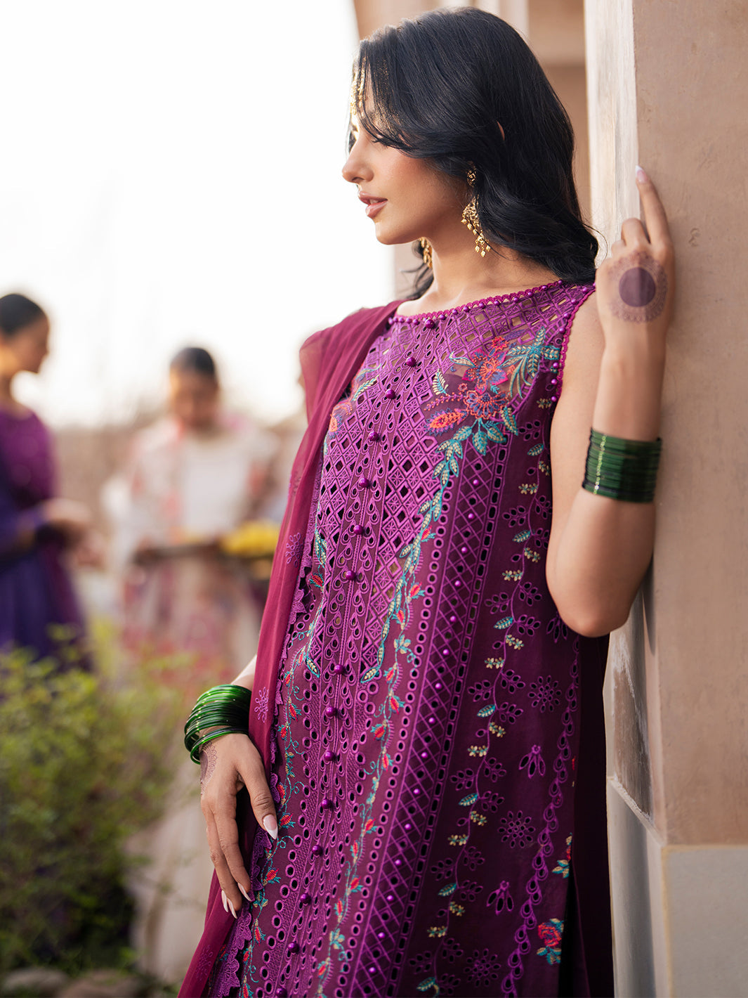 Binilyas | Dilbaro Embroidered Festive Lawn 24 | 405-B by Bin Ilyas - Designer Dress - Type: Ladies Clothes - Available at Libayah - 100% Original