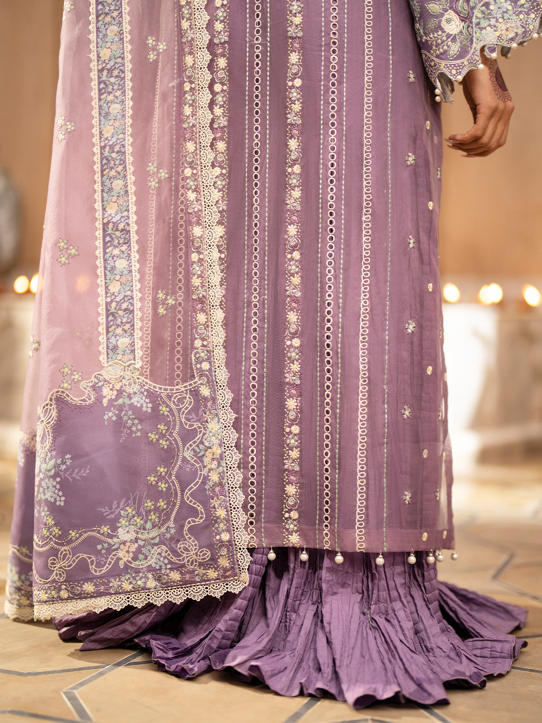 Binilyas | Dilbaro Embroidered Festive Lawn 24 | 406-A by Bin Ilyas - Designer Dress - Type: Ladies Clothes - Available at Libayah - 100% Original