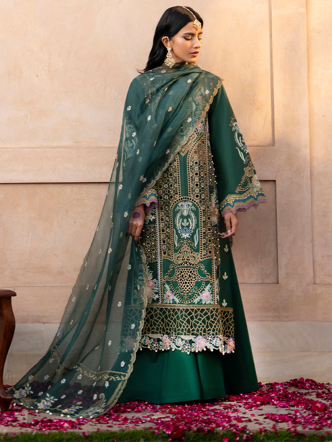 Binilyas | Dilbaro Embroidered Festive Lawn 24 | 407-A by Bin Ilyas - Designer Dress - Type: Ladies Clothes - Available at Libayah - 100% Original