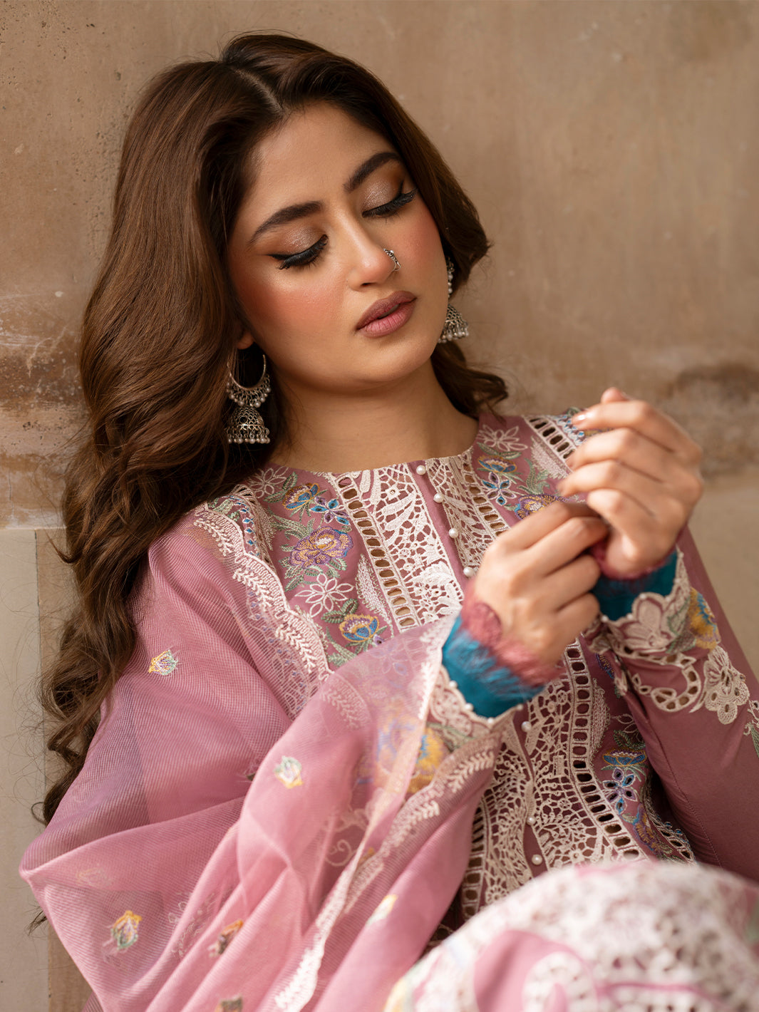 Binilyas | Dilbaro Embroidered Festive Lawn 24 | 407-B by Bin Ilyas - Designer Dress - Type: Ladies Clothes - Available at Libayah - 100% Original
