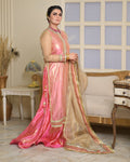 Zar | Formals Wear | Golden/Pink by Zar - Designer Dress - Type: Ladies Clothes - Available at Libayah - 100% Original