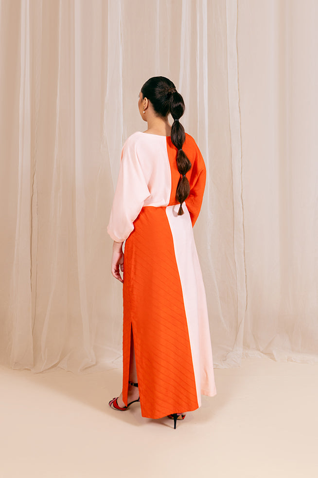 Fozia Khalid | Kaftaan | Coral Bloom by Fozia Khalid - Designer Dress - Type: Ladies Clothes - Available at Libayah - 100% Original