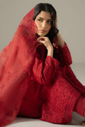 Cross Stitch | Chikankari Lawn 25 | CARMINE GRIS by Cross Stitch - Designer Dress - Type: Ladies Clothes - Available at Libayah - 100% Original