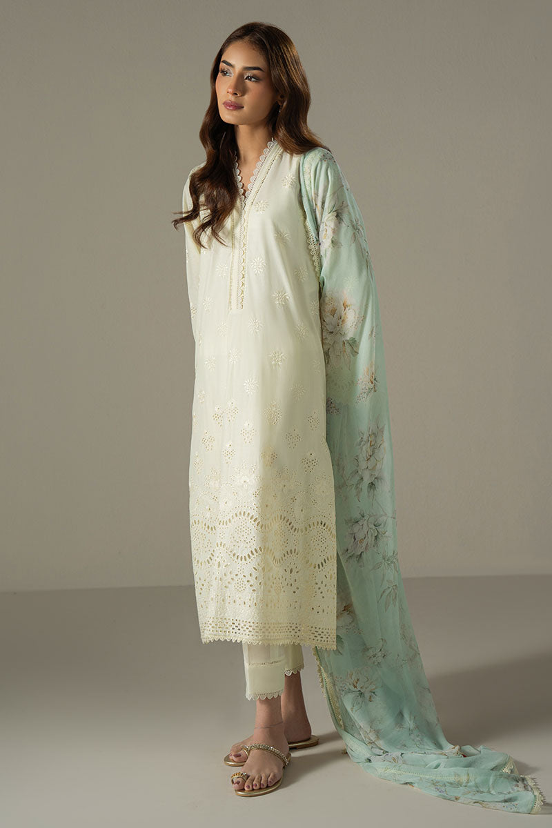 Cross Stitch | Chikankari Lawn 25 | FLORAL MELODY by Cross Stitch - Designer Dress - Type: Ladies Clothes - Available at Libayah - 100% Original