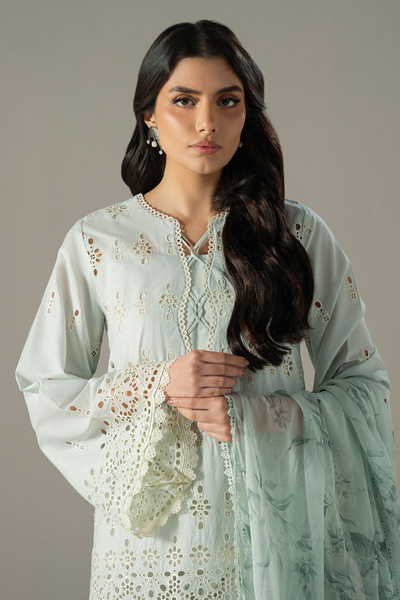 Cross Stitch | Chikankari Lawn 25 | BLUE AURA by Cross Stitch - Designer Dress - Type: Ladies Clothes - Available at Libayah - 100% Original