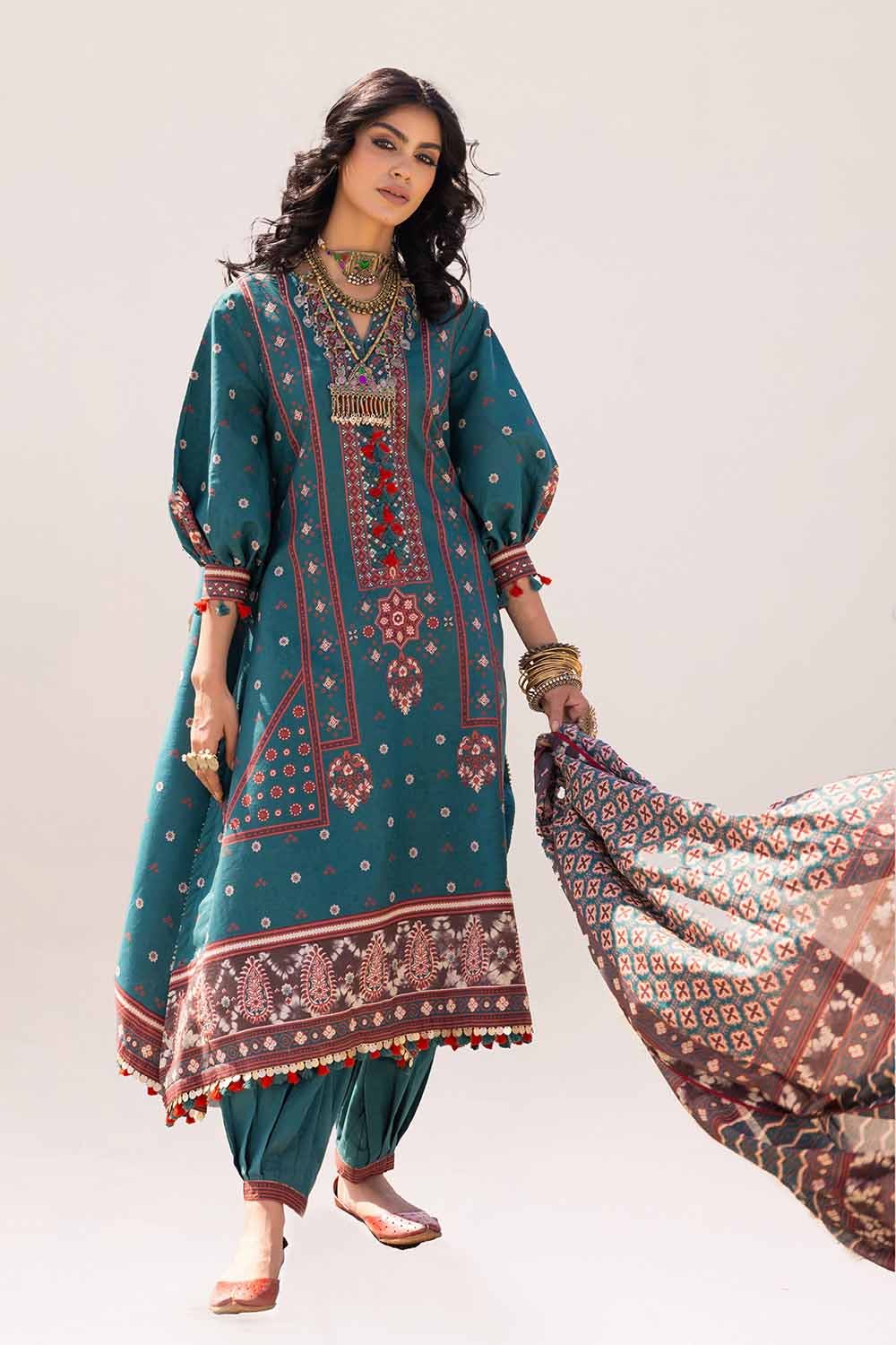 Gul Ahmed | Ajrak Kahani | CL-42115 by Gul Ahmed - Designer Dress - Type: Ladies Clothes - Available at Libayah - 100% Original