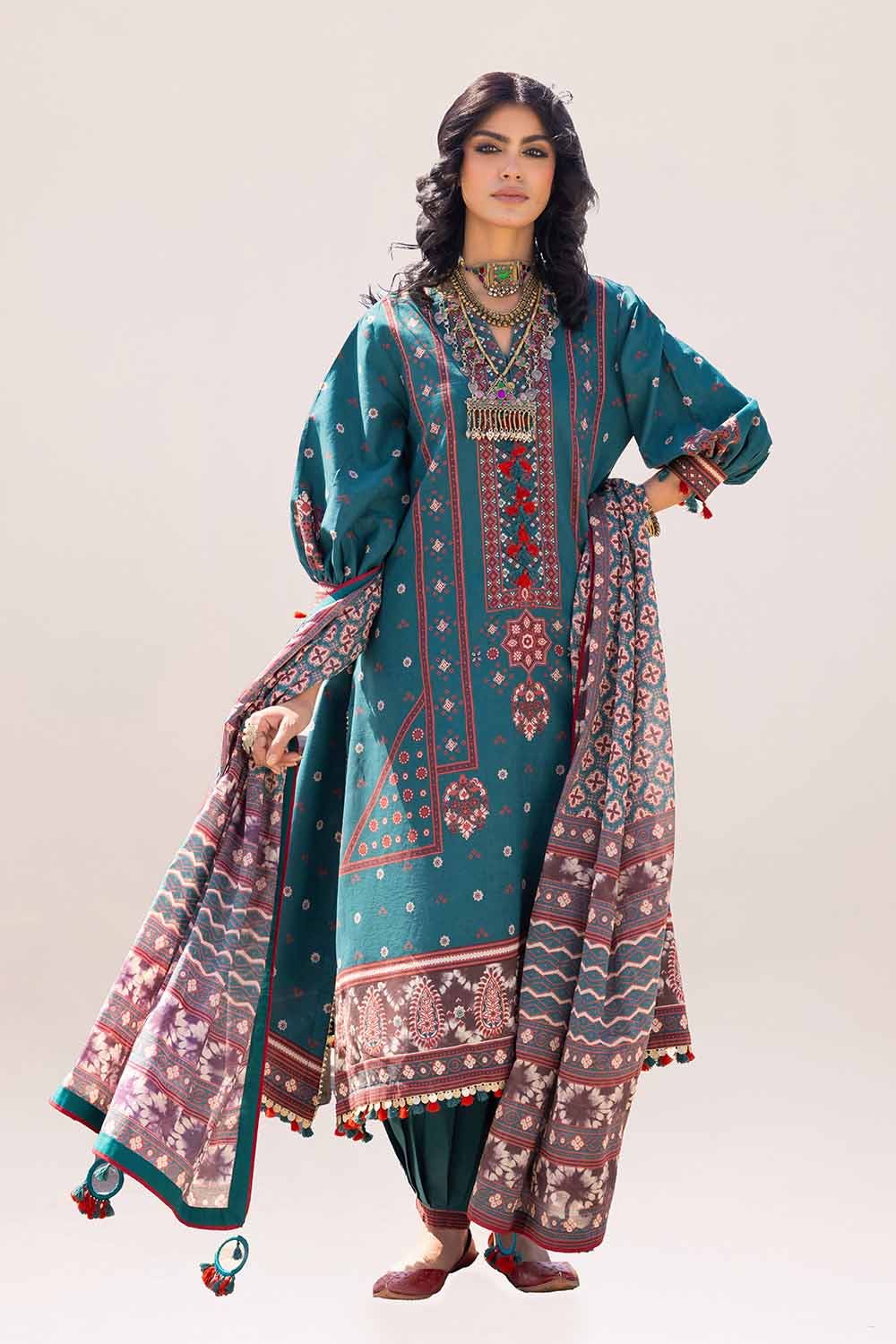 Gul Ahmed | Ajrak Kahani | CL-42115 by Gul Ahmed - Designer Dress - Type: Ladies Clothes - Available at Libayah - 100% Original