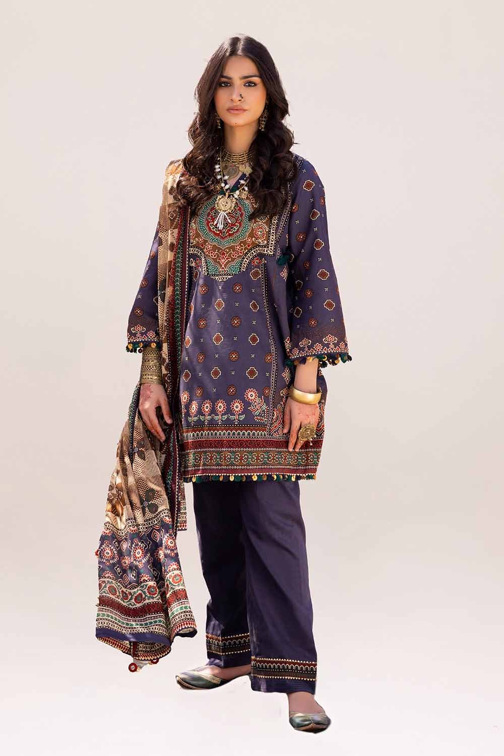 Gul Ahmed | Ajrak Kahani | CL-42118 by Gul Ahmed - Designer Dress - Type: Ladies Clothes - Available at Libayah - 100% Original
