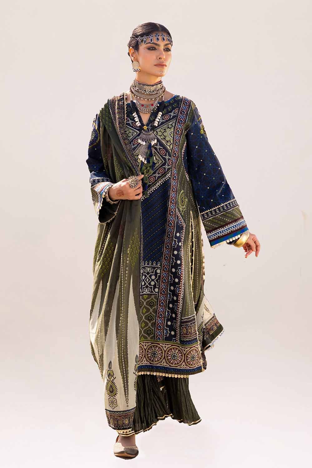 Gul Ahmed | Ajrak Kahani | CL-42119 by Gul Ahmed - Designer Dress - Type: Ladies Clothes - Available at Libayah - 100% Original