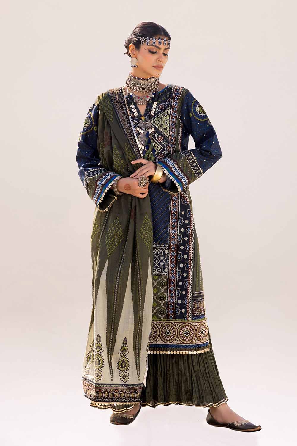 Gul Ahmed | Ajrak Kahani | CL-42119 by Gul Ahmed - Designer Dress - Type: Ladies Clothes - Available at Libayah - 100% Original