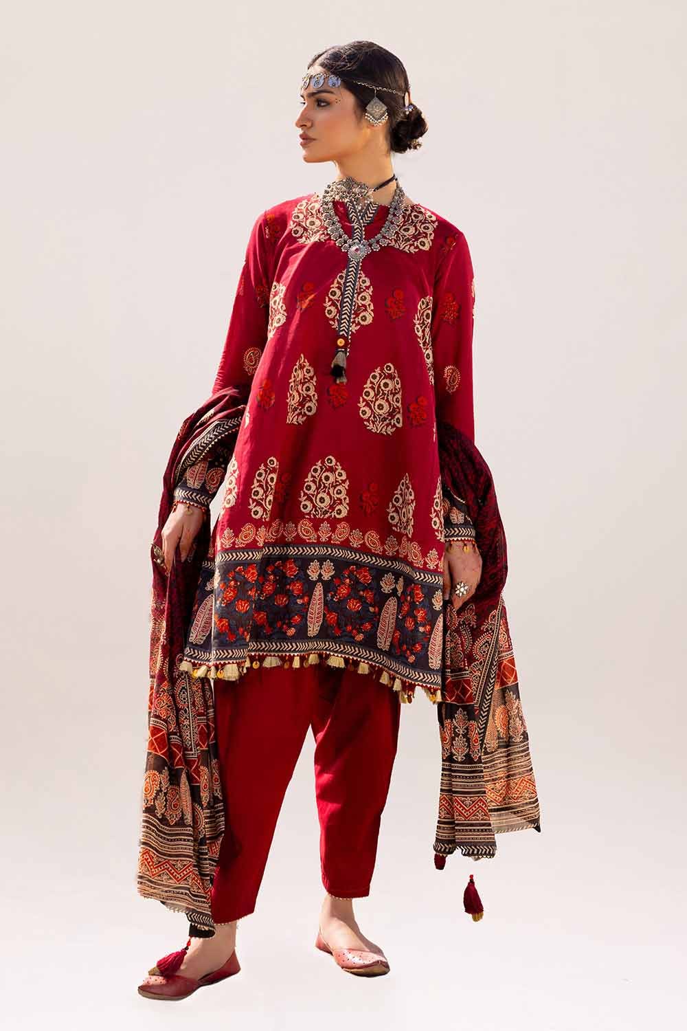 Gul Ahmed | Ajrak Kahani | CL-42245 by Gul Ahmed - Designer Dress - Type: Ladies Clothes - Available at Libayah - 100% Original