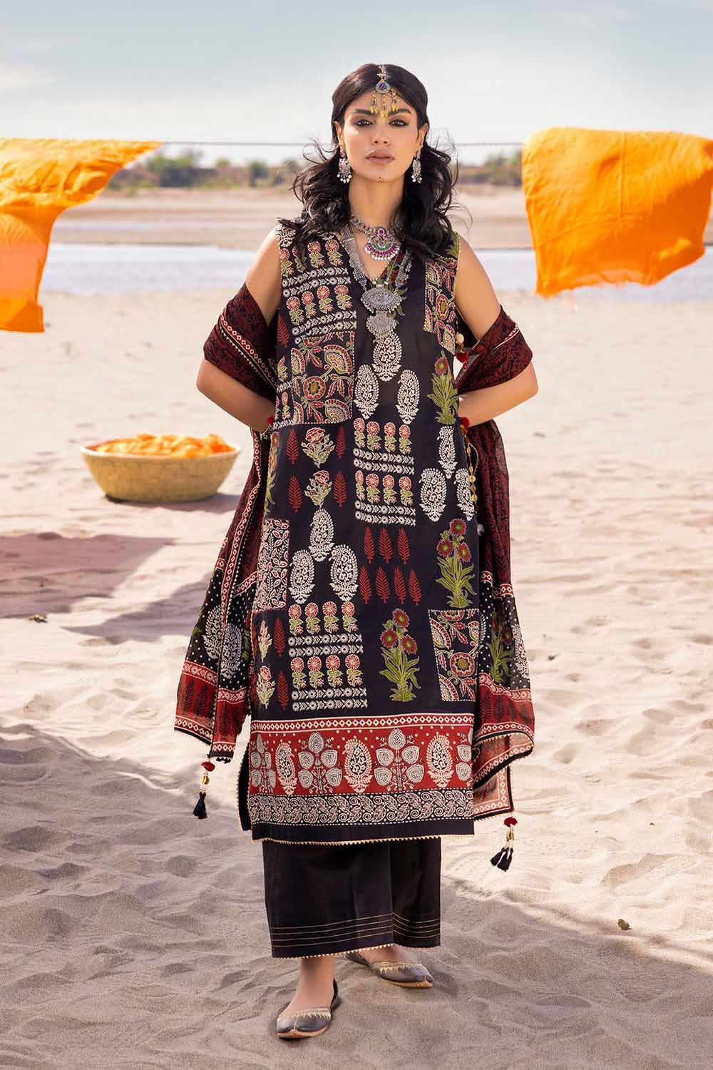 Gul Ahmed | Ajrak Kahani | CL-42246 by Gul Ahmed - Designer Dress - Type: Ladies Clothes - Available at Libayah - 100% Original
