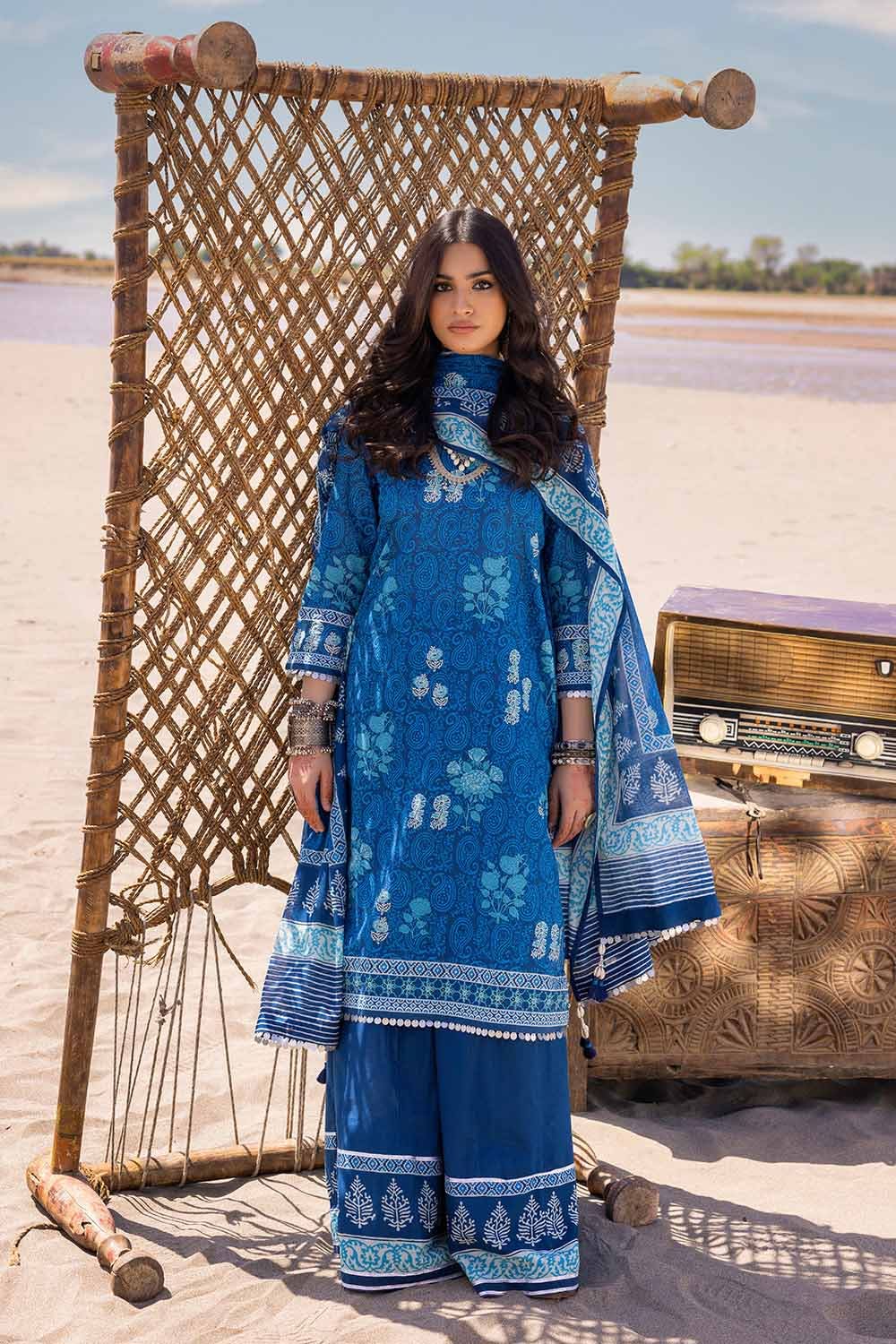 Gul Ahmed | Ajrak Kahani | CL-42247 by Gul Ahmed - Designer Dress - Type: Ladies Clothes - Available at Libayah - 100% Original