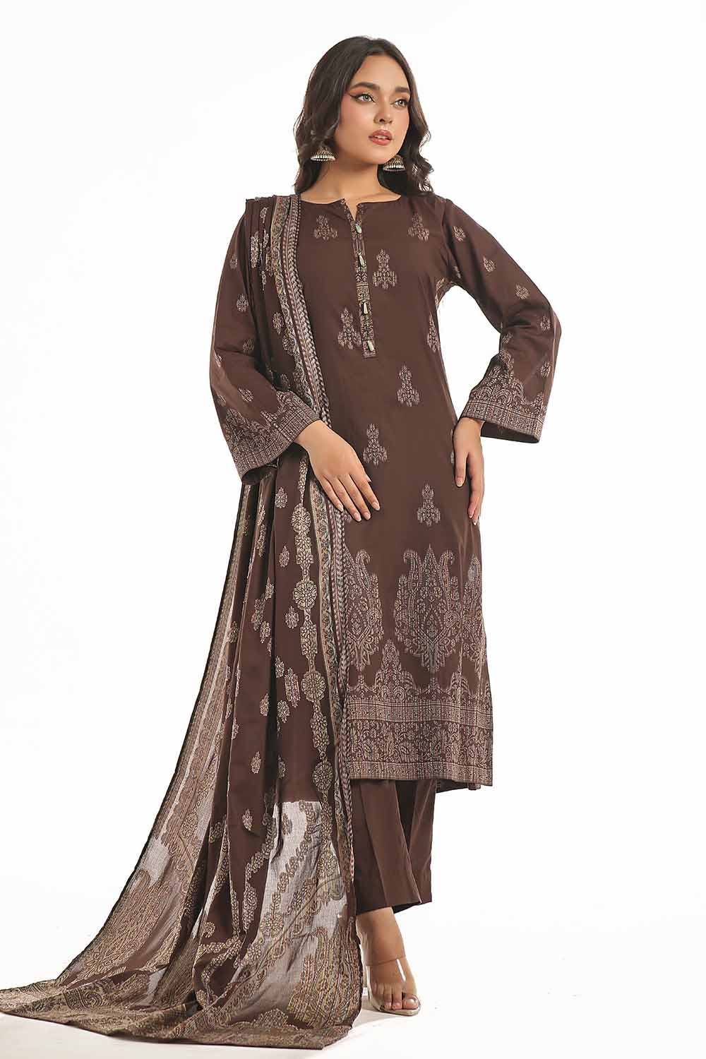 Gul Ahmed | Special Jacquard Collection | CLF-42020 A by Gul Ahmed - Designer Dress - Type: Ladies Clothes - Available at Libayah - 100% Original