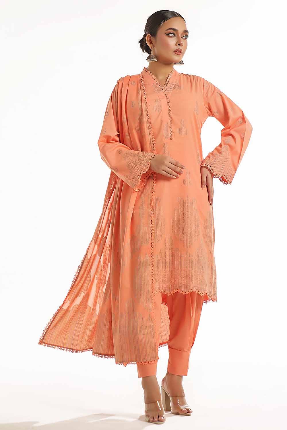 Gul Ahmed | Special Jacquard Collection | CLF-42020 C by Gul Ahmed - Designer Dress - Type: Ladies Clothes - Available at Libayah - 100% Original