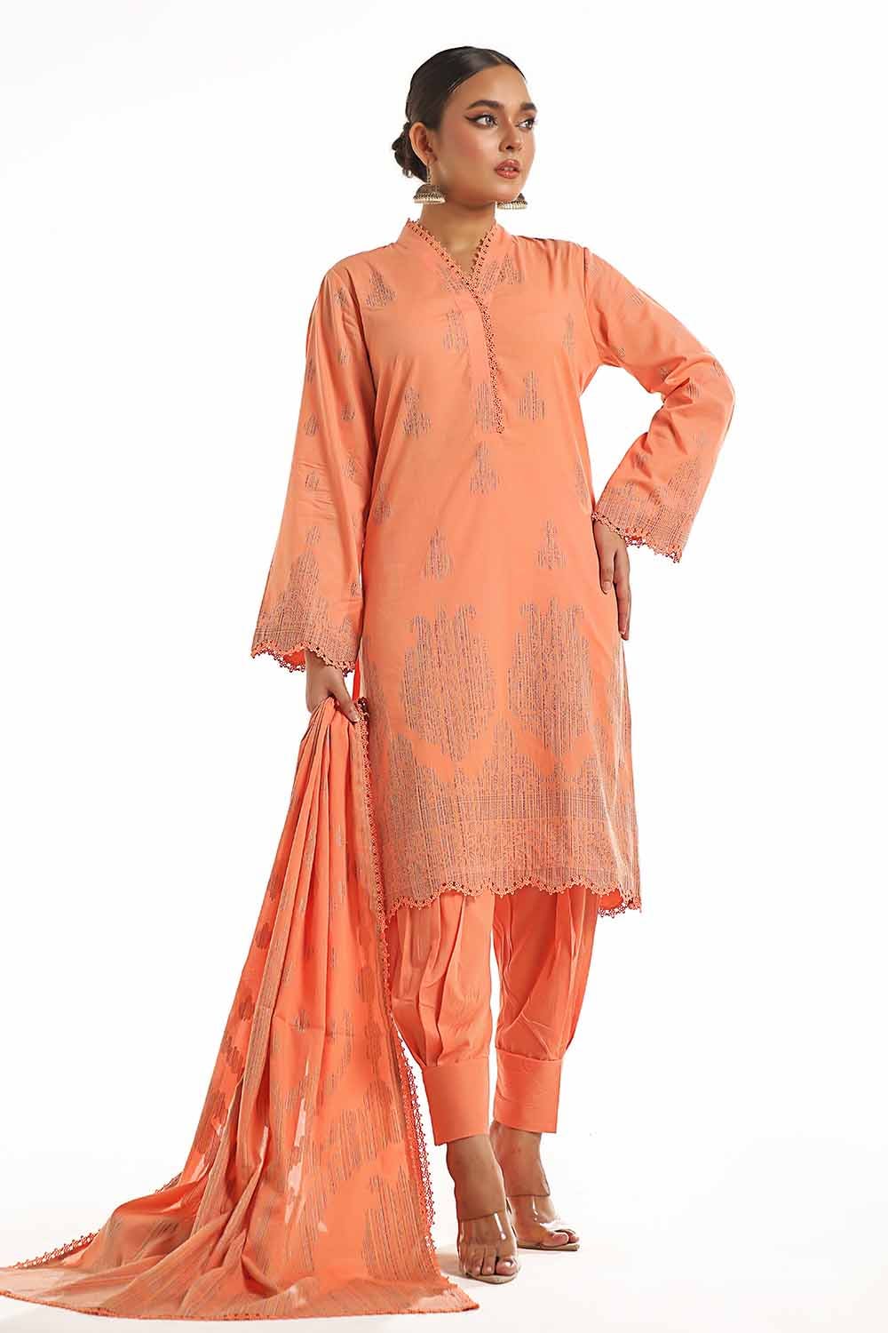 Gul Ahmed | Special Jacquard Collection | CLF-42020 C by Gul Ahmed - Designer Dress - Type: Ladies Clothes - Available at Libayah - 100% Original