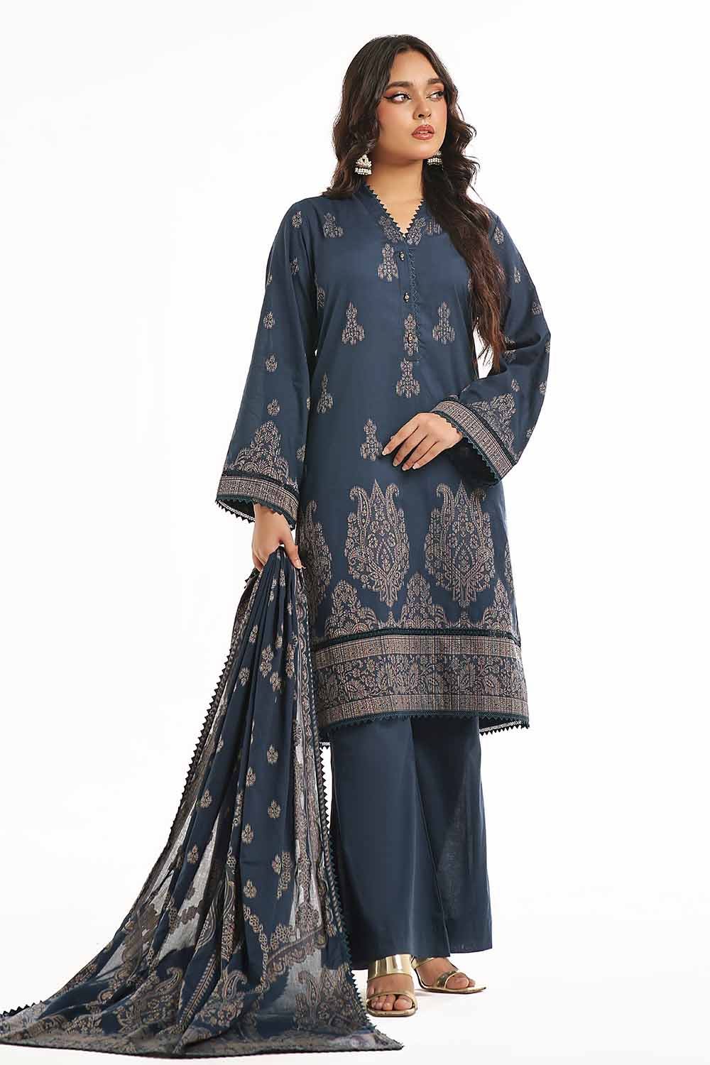 Gul Ahmed | Special Jacquard Collection | CLF-42020 E by Gul Ahmed - Designer Dress - Type: Ladies Clothes - Available at Libayah - 100% Original