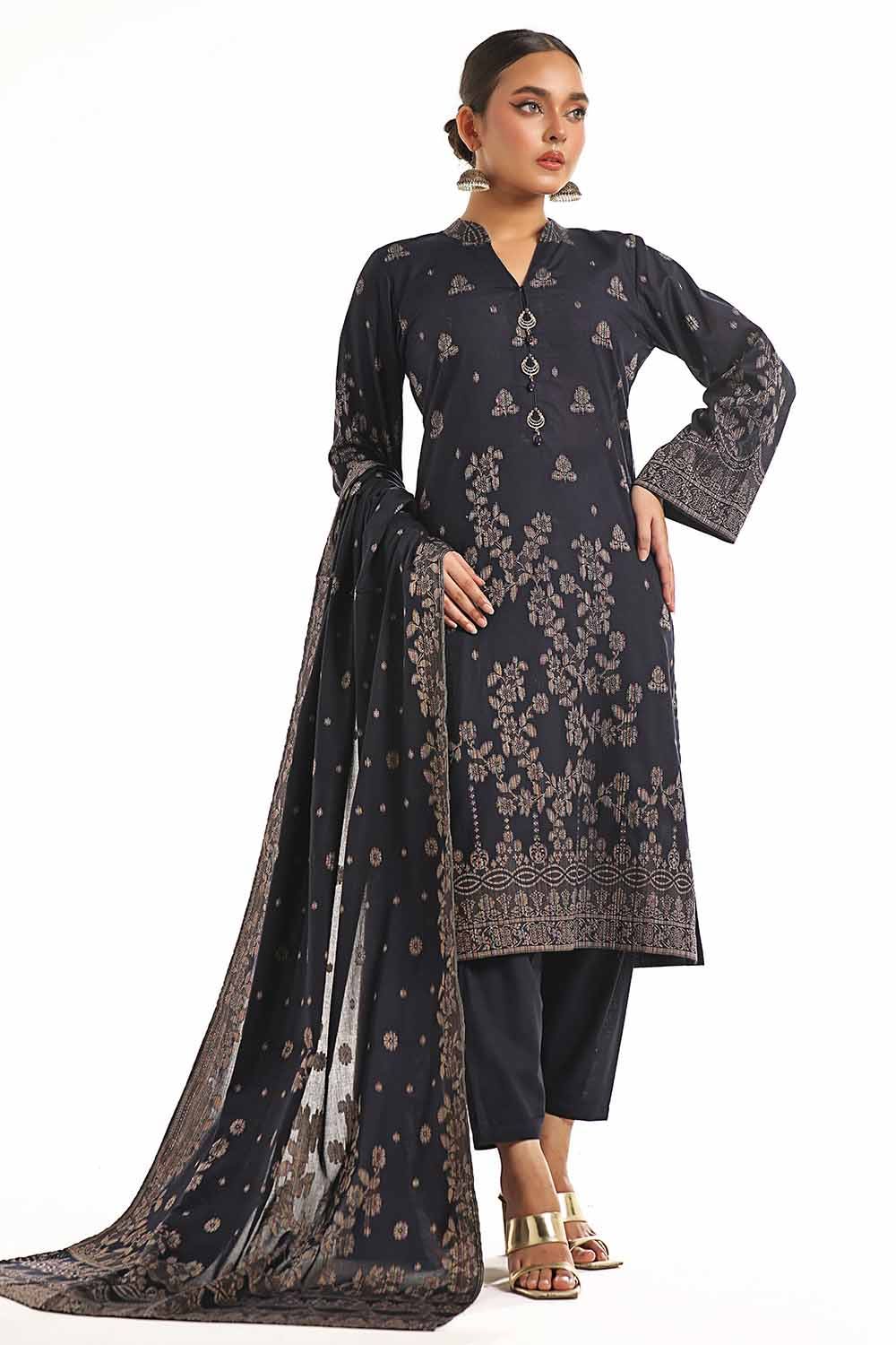 Gul Ahmed | Special Jacquard Collection | CLF-42021 C by Gul Ahmed - Designer Dress - Type: Ladies Clothes - Available at Libayah - 100% Original