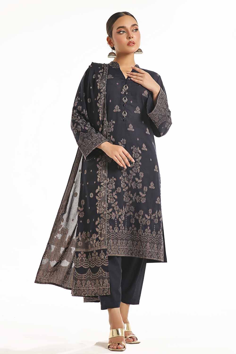 Gul Ahmed | Special Jacquard Collection | CLF-42021 C by Gul Ahmed - Designer Dress - Type: Ladies Clothes - Available at Libayah - 100% Original