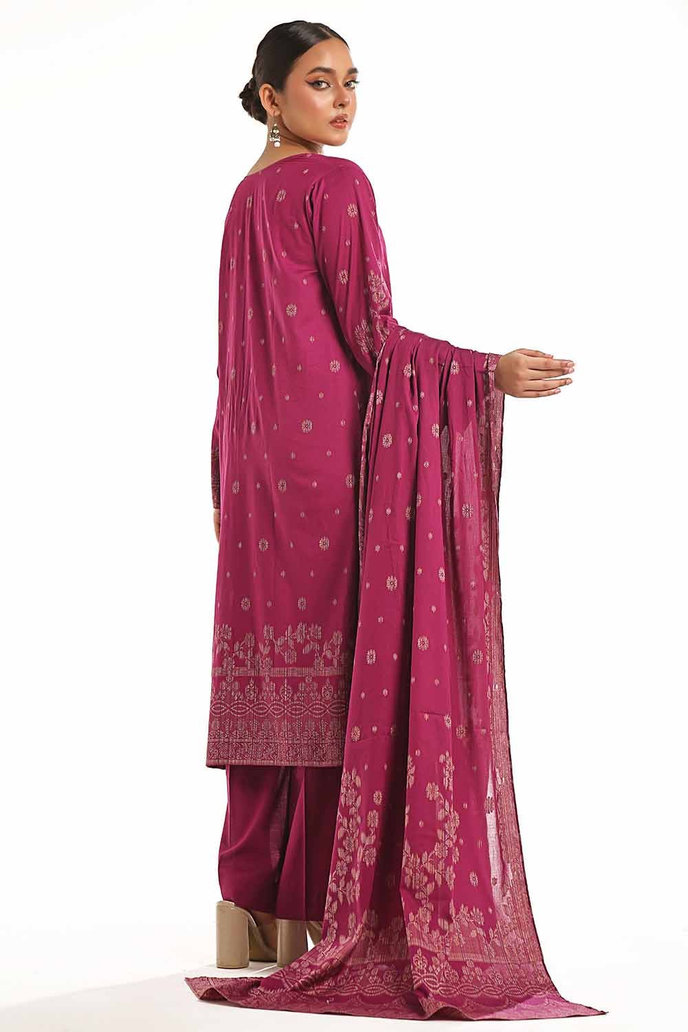 Gul Ahmed | Special Jacquard Collection | CLF-42021 D by Gul Ahmed - Designer Dress - Type: Ladies Clothes - Available at Libayah - 100% Original