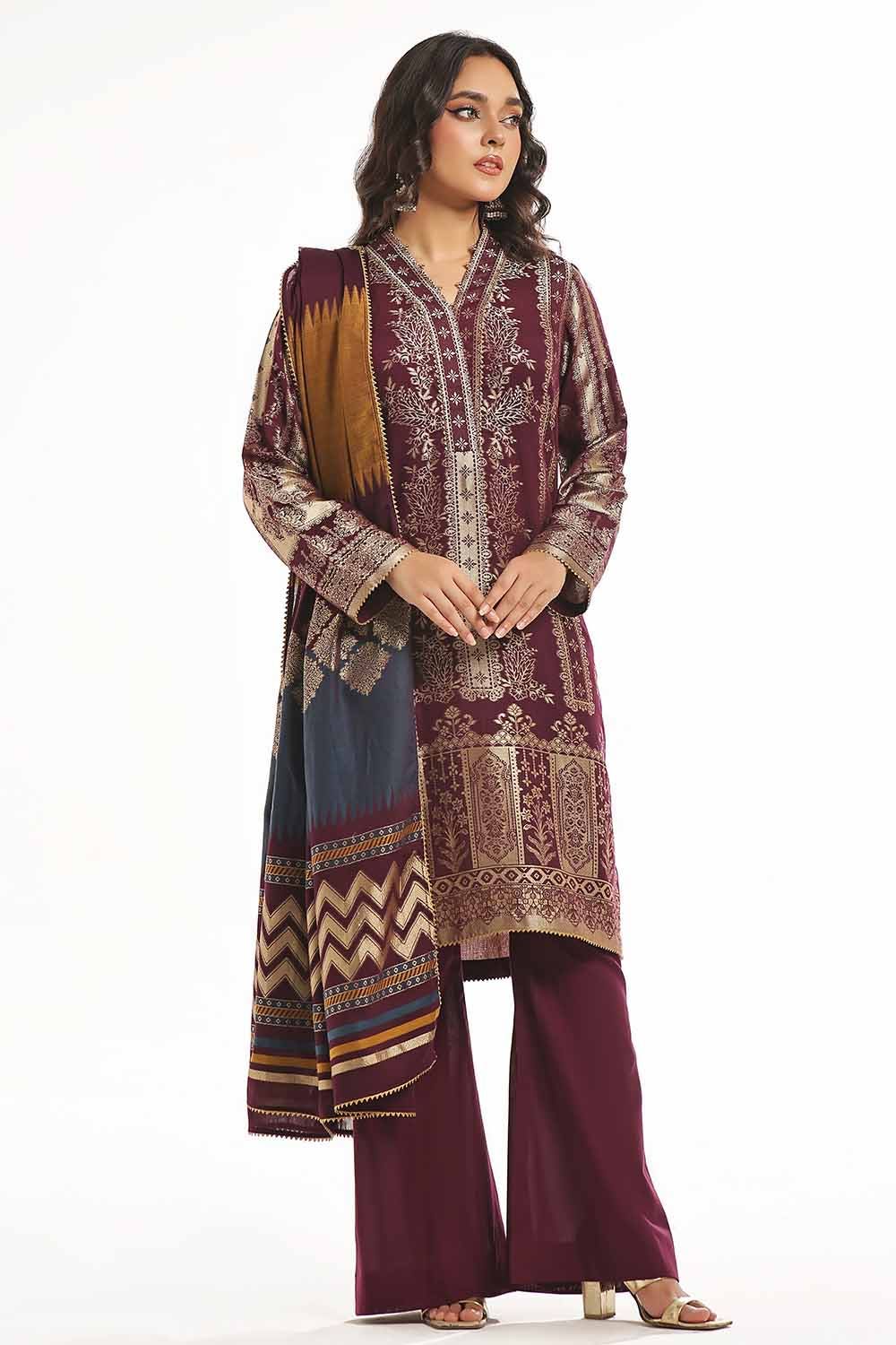 Gul Ahmed | Special Jacquard Collection | CLF-42022 A by Gul Ahmed - Designer Dress - Type: Ladies Clothes - Available at Libayah - 100% Original