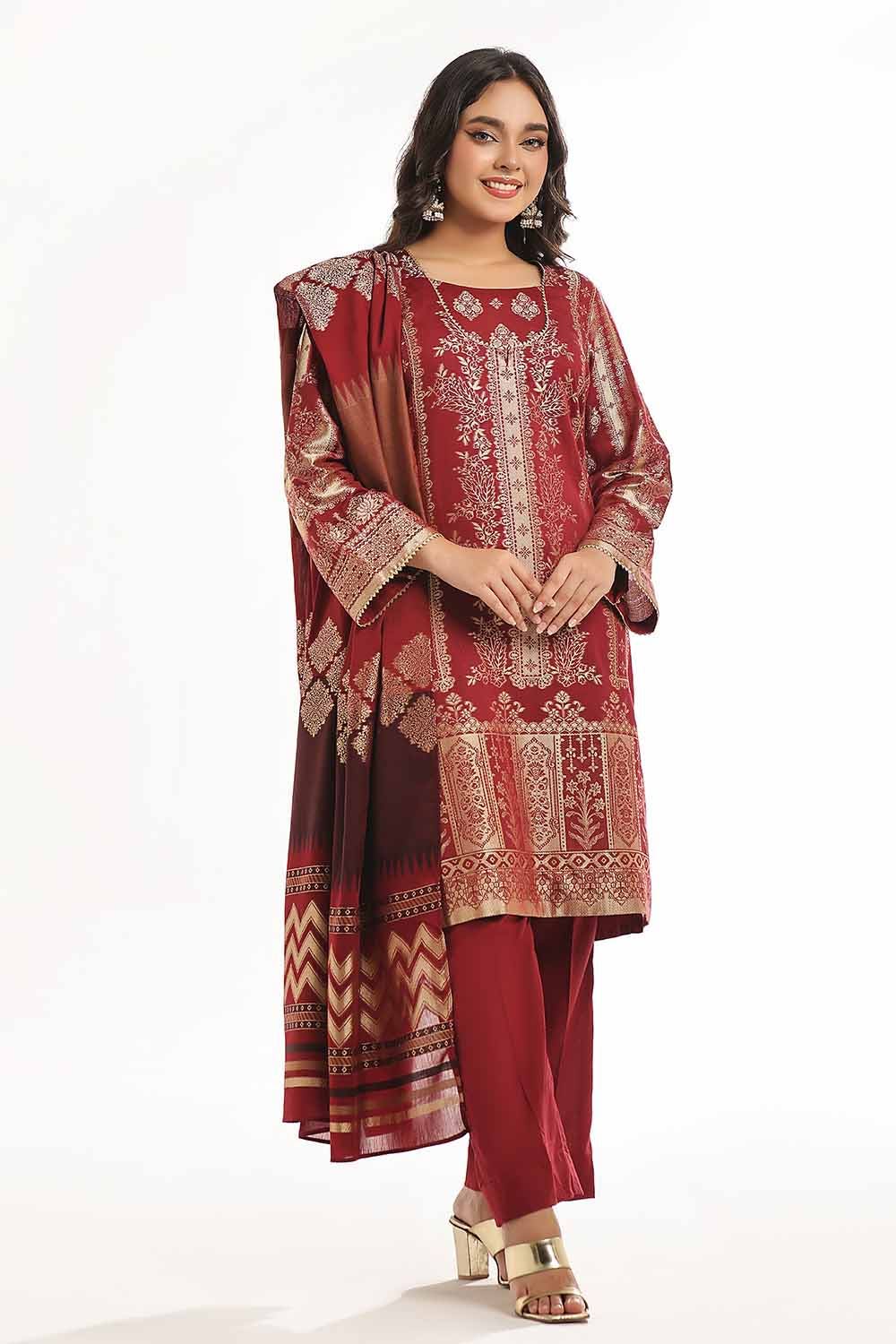 Gul Ahmed | Special Jacquard Collection | CLF-42022 B by Gul Ahmed - Designer Dress - Type: Ladies Clothes - Available at Libayah - 100% Original