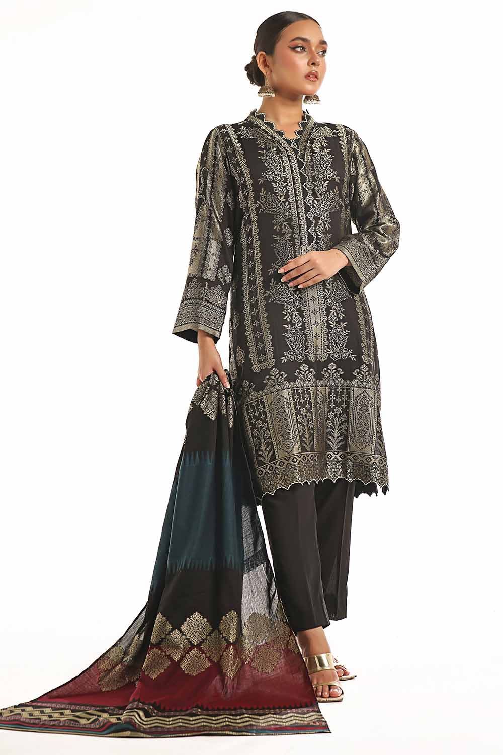 Gul Ahmed | Special Jacquard Collection | CLF-42022 C by Gul Ahmed - Designer Dress - Type: Ladies Clothes - Available at Libayah - 100% Original
