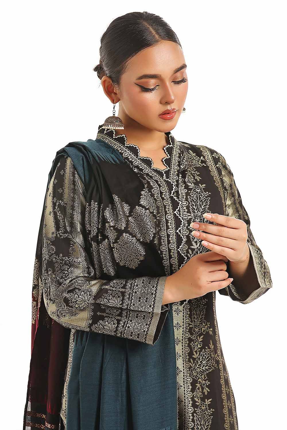 Gul Ahmed | Special Jacquard Collection | CLF-42022 C by Gul Ahmed - Designer Dress - Type: Ladies Clothes - Available at Libayah - 100% Original