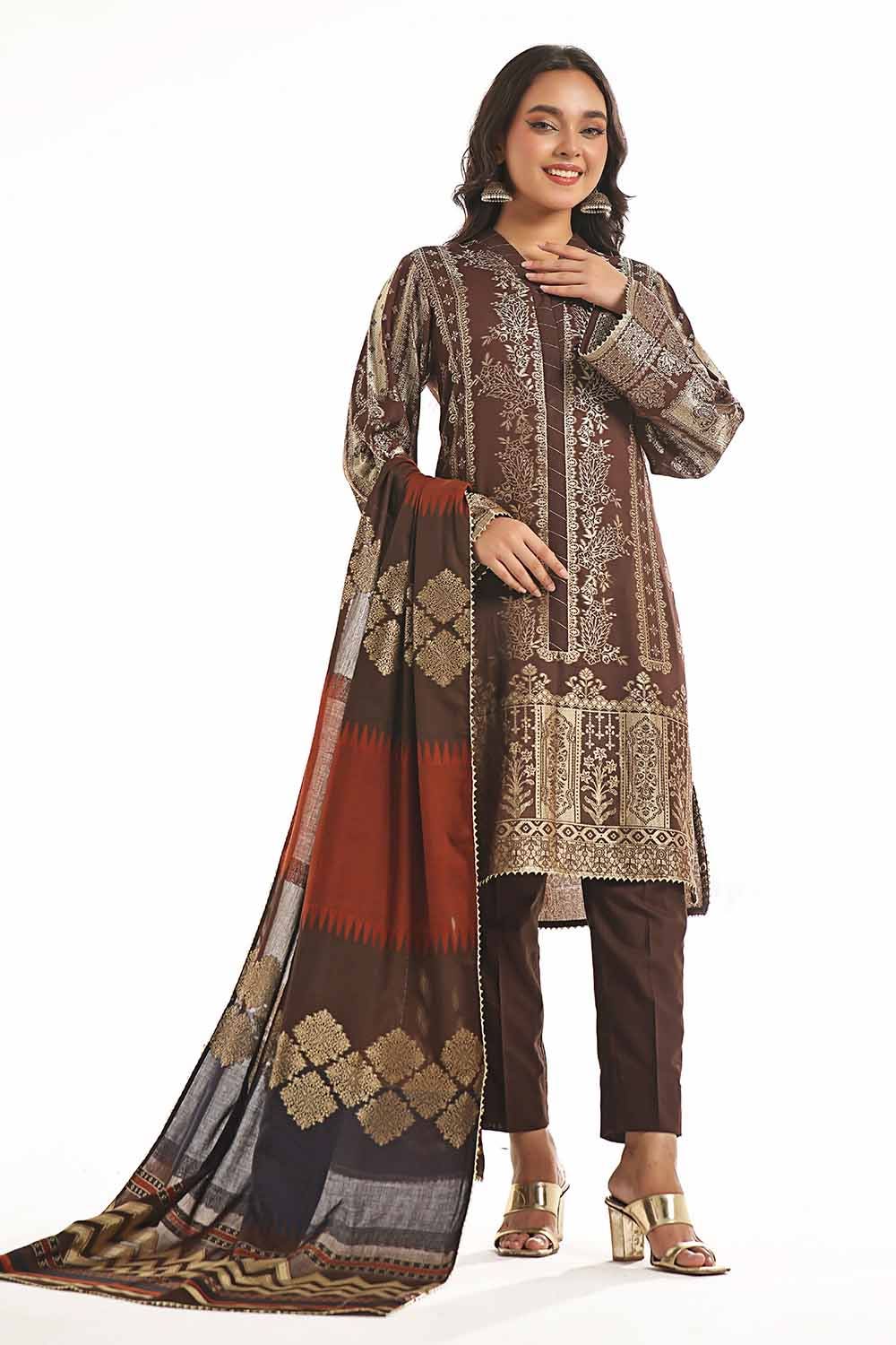 Gul Ahmed | Special Jacquard Collection | CLF-42022 D by Gul Ahmed - Designer Dress - Type: Ladies Clothes - Available at Libayah - 100% Original
