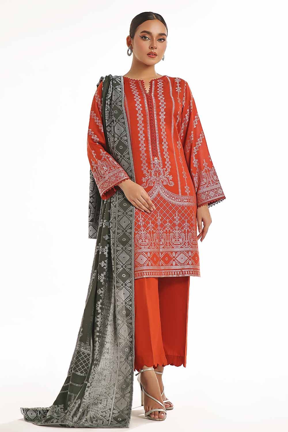Gul Ahmed | Special Jacquard Collection | CLF-42023 A by Gul Ahmed - Designer Dress - Type: Ladies Clothes - Available at Libayah - 100% Original