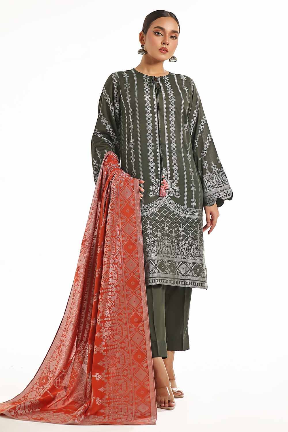 Gul Ahmed | Special Jacquard Collection | CLF-42023 B by Gul Ahmed - Designer Dress - Type: Ladies Clothes - Available at Libayah - 100% Original