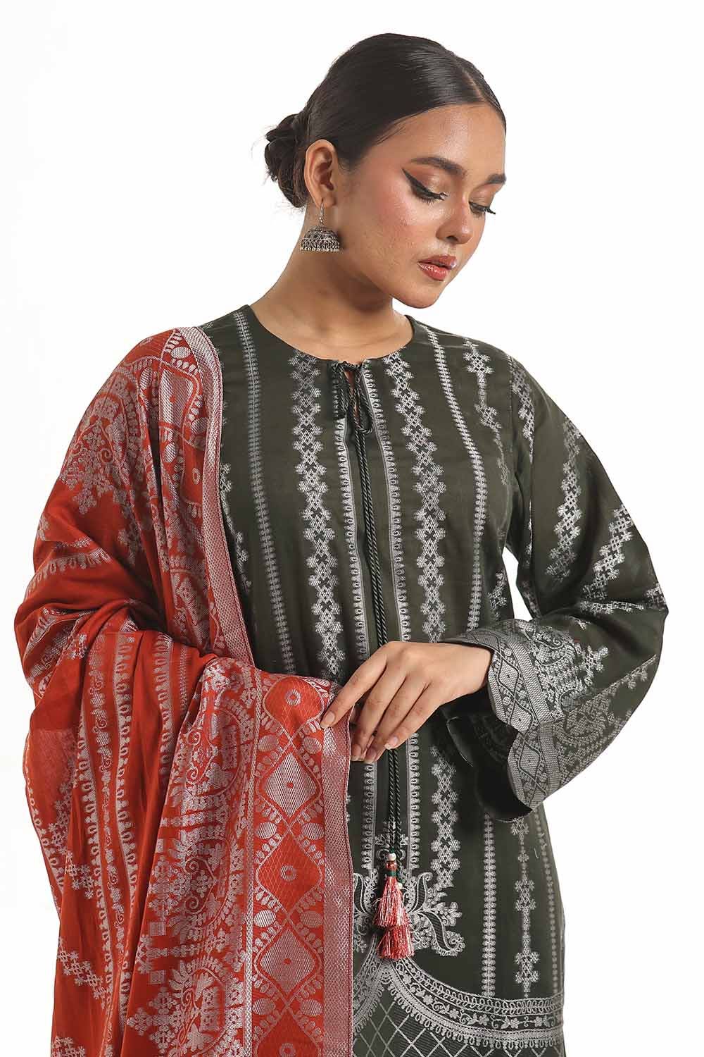 Gul Ahmed | Special Jacquard Collection | CLF-42023 B by Gul Ahmed - Designer Dress - Type: Ladies Clothes - Available at Libayah - 100% Original