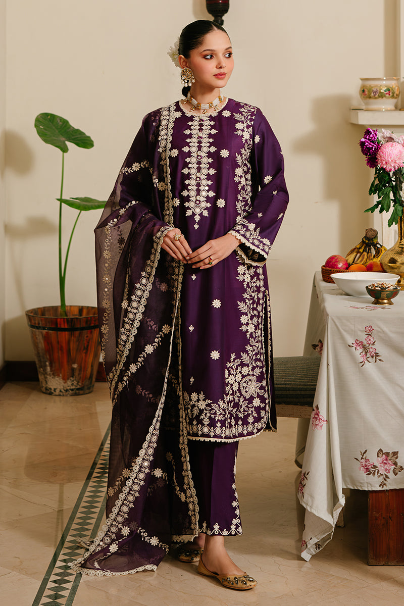 Cross Stitch | Eid Lawn 24 | PLUM GRAIN by Cross Stitch - Designer Dress - Type: Ladies Clothes - Available at Libayah - 100% Original