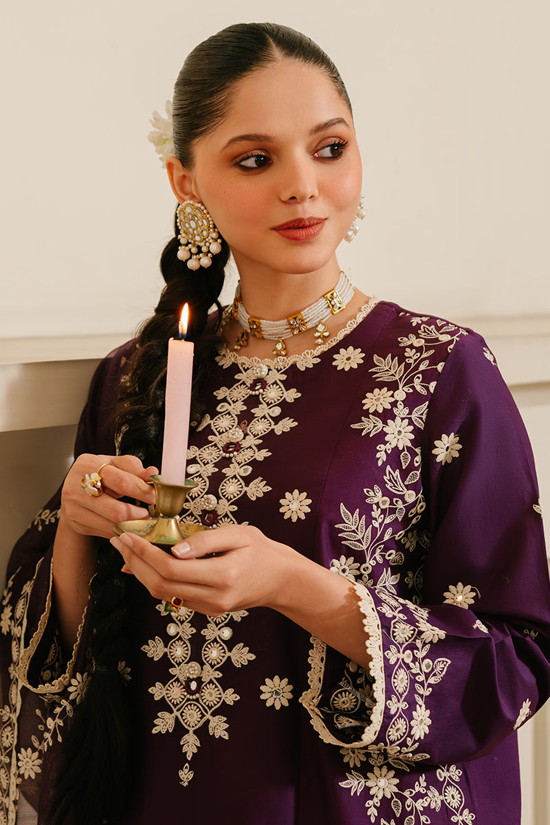 Cross Stitch | Eid Lawn 24 | PLUM GRAIN by Cross Stitch - Designer Dress - Type: Ladies Clothes - Available at Libayah - 100% Original