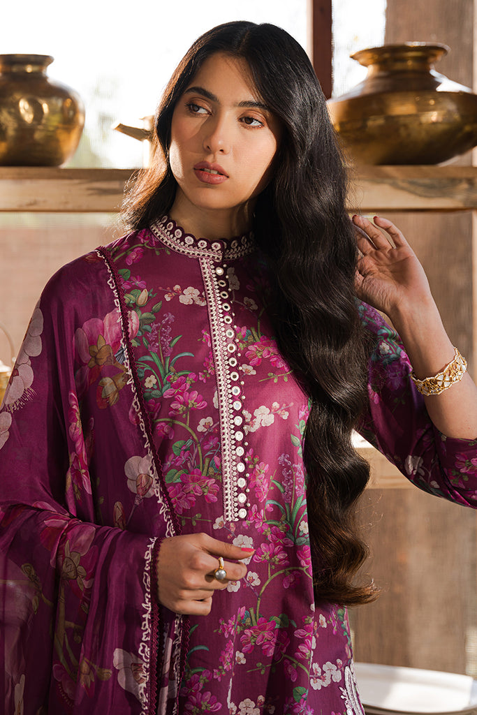 Cross Stitch | Eid Lawn 24 | IRIS MAUVE by Cross Stitch - Designer Dress - Type: Ladies Clothes - Available at Libayah - 100% Original