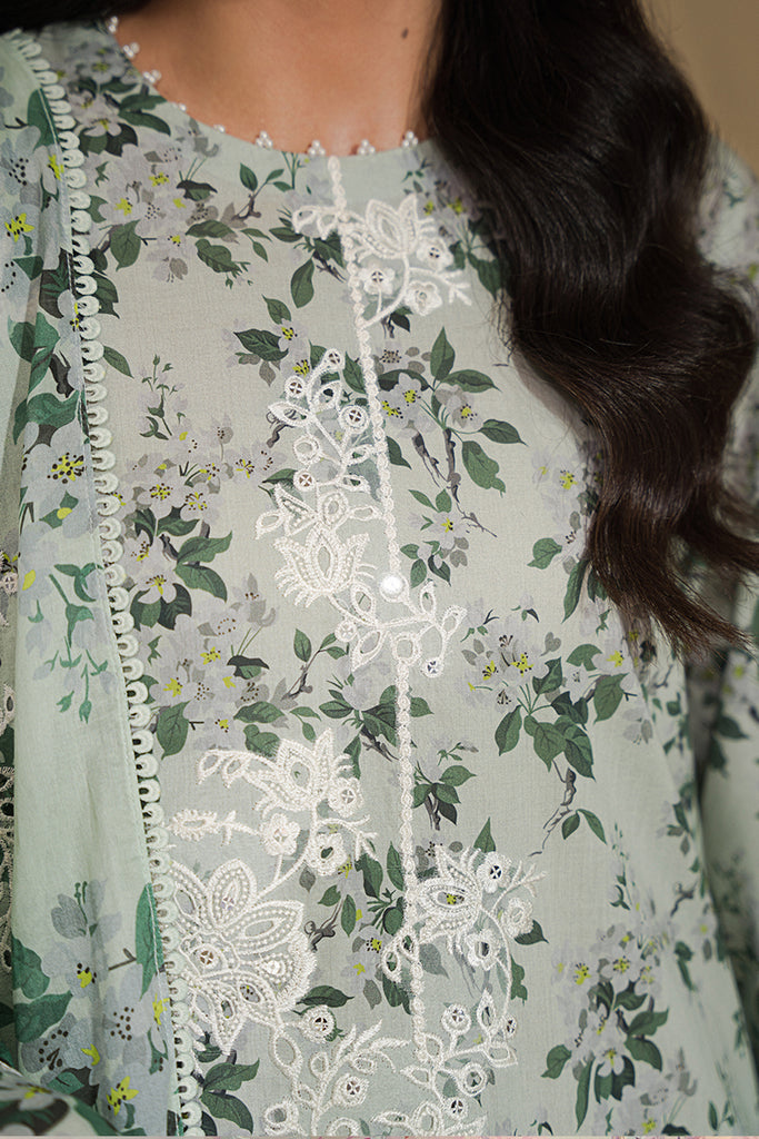 Cross Stitch | Eid Lawn 24 | SAGE SILT by Cross Stitch - Designer Dress - Type: Ladies Clothes - Available at Libayah - 100% Original