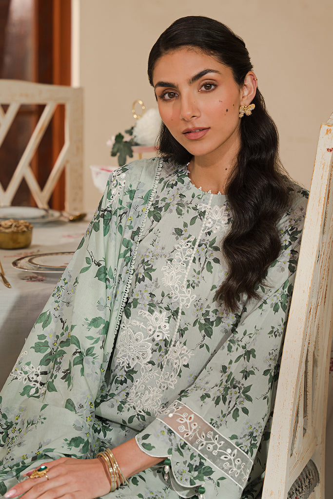 Cross Stitch | Eid Lawn 24 | SAGE SILT by Cross Stitch - Designer Dress - Type: Ladies Clothes - Available at Libayah - 100% Original