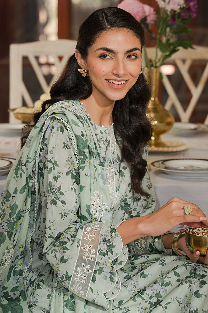 Cross Stitch | Eid Lawn 24 | SAGE SILT by Cross Stitch - Designer Dress - Type: Ladies Clothes - Available at Libayah - 100% Original