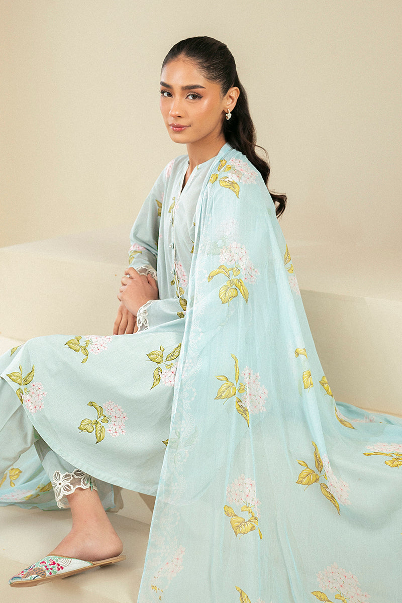 Cross Stitch | Daily Lawn 24 | DIM GRAY-3 PIECE LAWN SUIT by Cross Stitch - Designer Dress - Type: Ladies Clothes - Available at Libayah - 100% Original