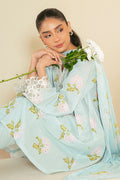 Cross Stitch | Daily Lawn 24 | DIM GRAY-3 PIECE LAWN SUIT by Cross Stitch - Designer Dress - Type: Ladies Clothes - Available at Libayah - 100% Original