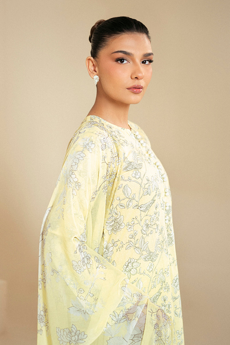 Cross Stitch | Daily Lawn 24 | CREAM BRULEE-3 PIECE LAWN SUIT by Cross Stitch - Designer Dress - Type: Ladies Clothes - Available at Libayah - 100% Original