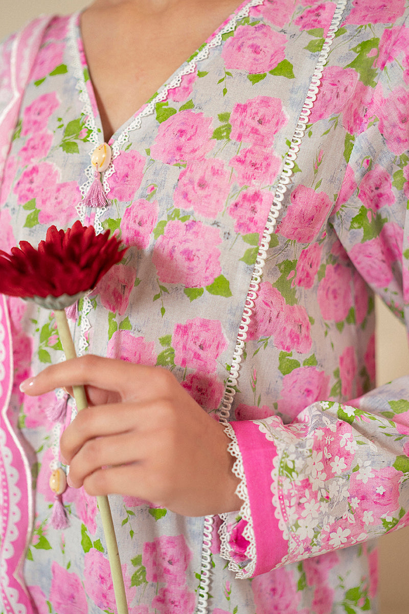 Cross Stitch | Daily Lawn 24 | FLORAL WIND-3 PIECE LAWN SUIT by Cross Stitch - Designer Dress - Type: Ladies Clothes - Available at Libayah - 100% Original
